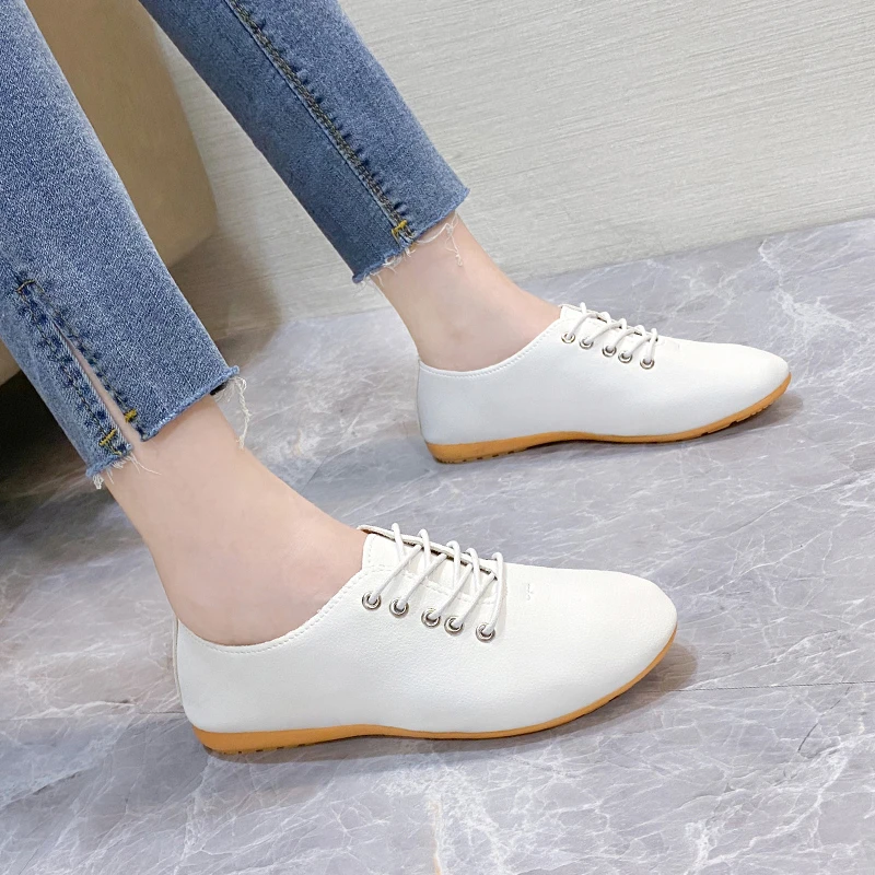 Retro British Single Shoes Round Toe Solid Color Lace-up Women 2022 New Comfortable and Fashionable Flat Women's Shoes
Retro British Single Shoes Round Toe Solid Color Lace-up Women 2022 New Comfortable and Fashionable Flat Women's Shoes