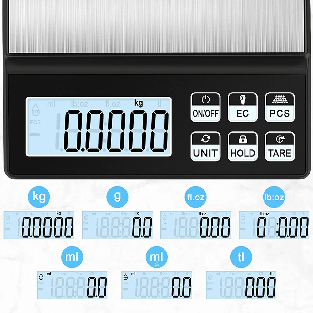 Digital Kitchen Scale,5Kg/0.01G Rechargeable Food Scale,High Precision Kitchen Weighing Scales with LCD Display
Digital Kitchen Scale,5Kg/0.01G Rechargeable Food Scale,High Precision Kitchen Weighing Scales with LCD Display