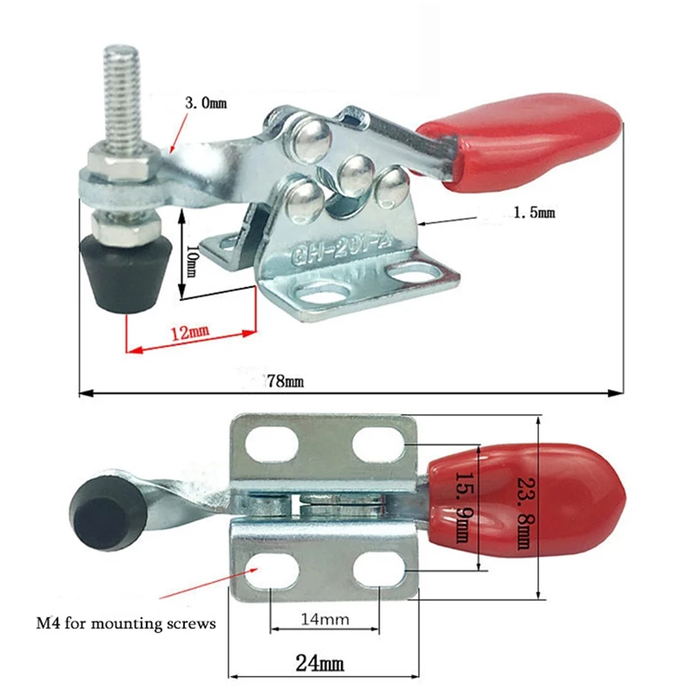 2/4/5PCS GH-201A Horizontal Toggle Clamp Quick-Release Toggle Clamps Set 27KG Vertical Woodworking Heavy Duty Hand Clip Tool
2/4/5PCS GH-201A Horizontal Toggle Clamp Quick-Release Toggle Clamps Set 27KG Vertical Woodworking Heavy Duty Hand Clip Tool