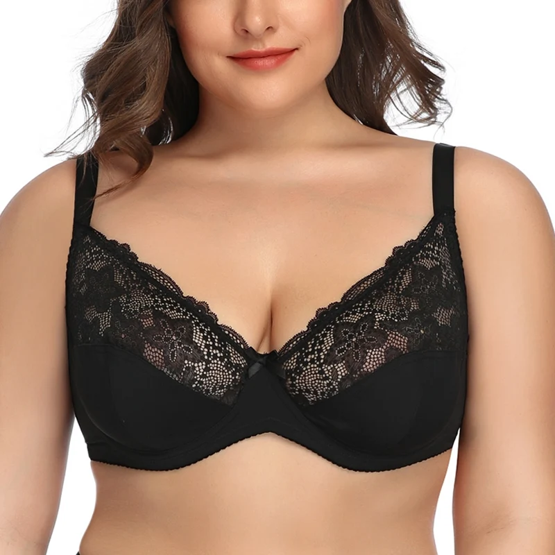 Womens Plus Size Lace Bras Non Padded Underwired Big Size Brassiere Embroidered Sexy Lingerie Underwear 38 40-52 B C D E F Cup
Womens Plus Size Lace Bras Non Padded Underwired Big Size Brassiere Embroidered Sexy Lingerie Underwear 38 40-52 B C D E F Cup