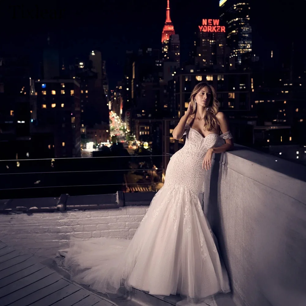 TIXLEAR Wedding Dresses For Woman Classic Mermaid Sweetheart Open Back Appliques Court Train Off The Shoulder Vestidos De Novia
TIXLEAR Wedding Dresses For Woman Classic Mermaid Sweetheart Open Back Appliques Court Train Off The Shoulder Vestidos De Novia