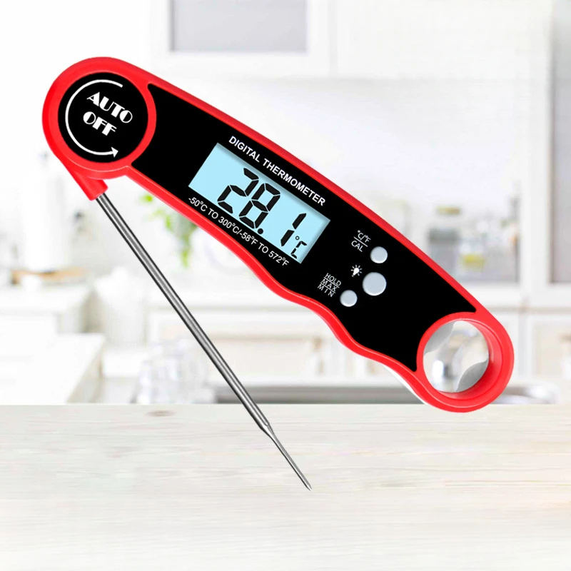 

Digital Meat Thermometer Folding Waterproof Cooking Food Kitchen BBQ Temperaure Sensor Meter Probe Bottle Opener Liquid Oven