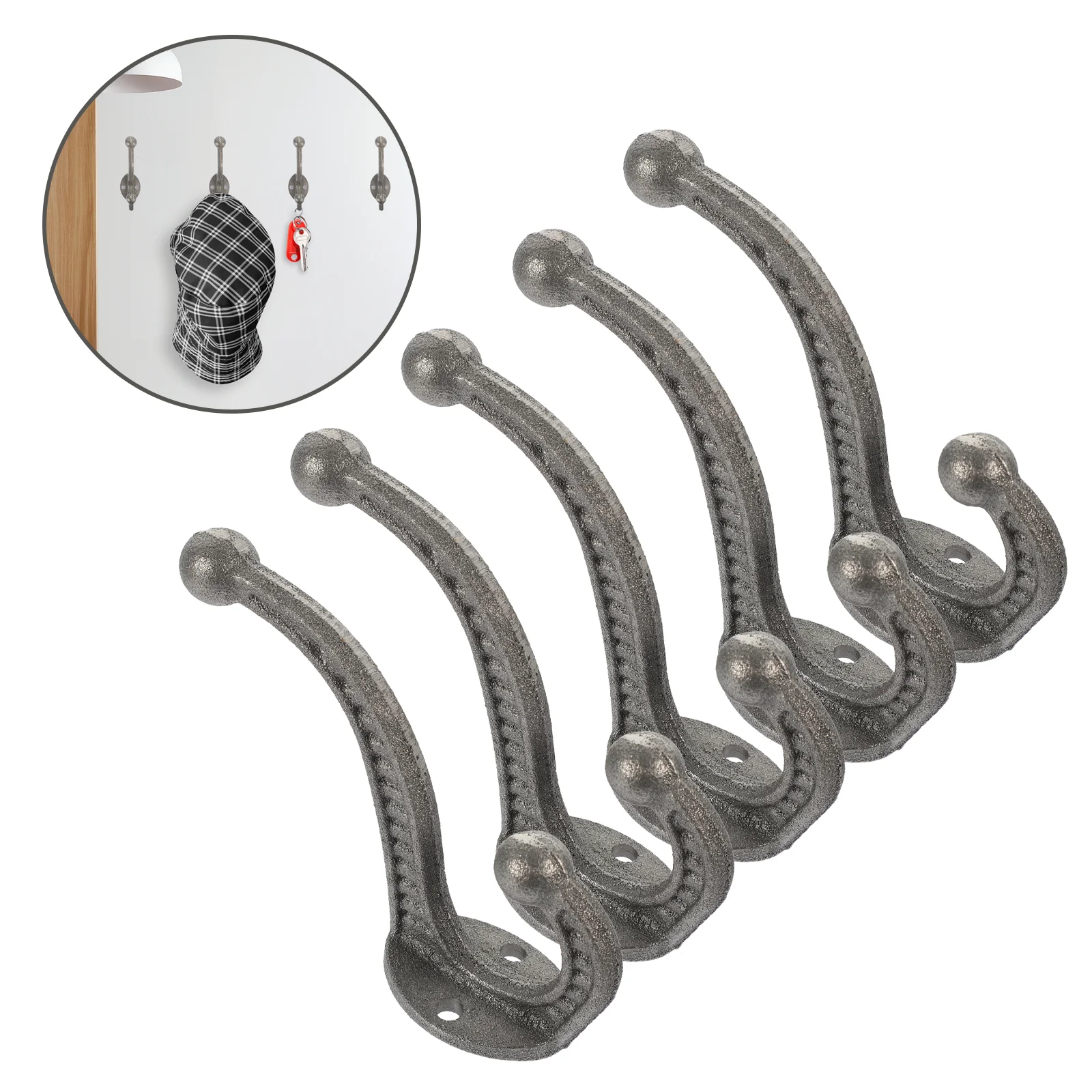 5pcs Bedroom Clothes Hanging Hook Cast Iron Kitchen Hotel Wall Hook Robe Clothes Hook
5pcs Bedroom Clothes Hanging Hook Cast Iron Kitchen Hotel Wall Hook Robe Clothes Hook