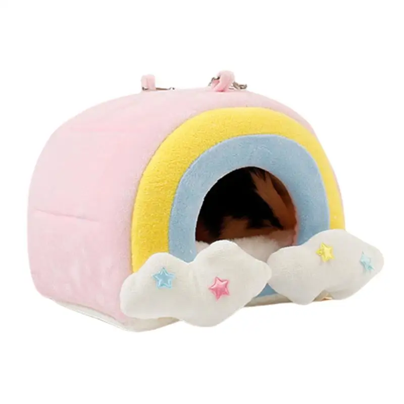 

Small Pet Animals Warm Bed Hamster Cotton Nest Plush Hideout Cave Cage Toy For Dwarf Mice Sugar Glider Gerbil.