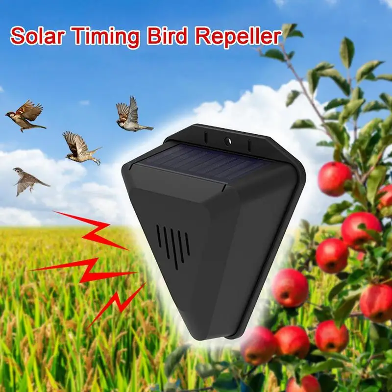 

Outdoor Solar Powered Animal Deterrents with 13 Modes Sound Playback Animal Repellents Outdoor Waterproof Hang Bird Repeller