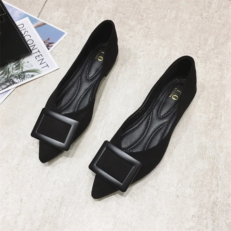 Women Shoes Brand Square Buckle Flats Ballet Square Toe Flat Heels Ladies Lazy Loafers Soft Ballerina Female
Women Shoes Brand Square Buckle Flats Ballet Square Toe Flat Heels Ladies Lazy Loafers Soft Ballerina Female