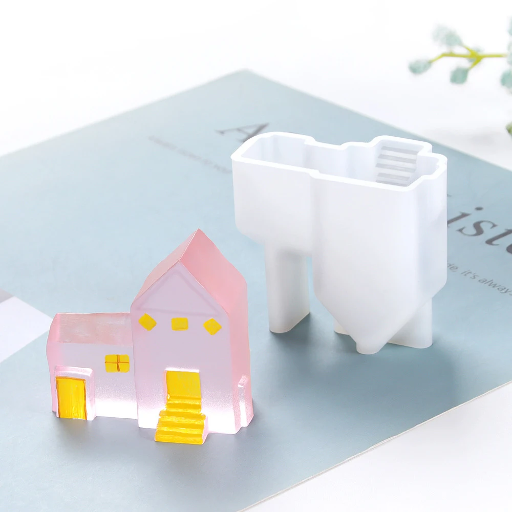 Crystal Epoxy Small House Silicone Molds Soap Candle Mould Clay Resin House Floor Stairs Sky Clouds Landscape Decoration Mold
Crystal Epoxy Small House Silicone Molds Soap Candle Mould Clay Resin House Floor Stairs Sky Clouds Landscape Decoration Mold
