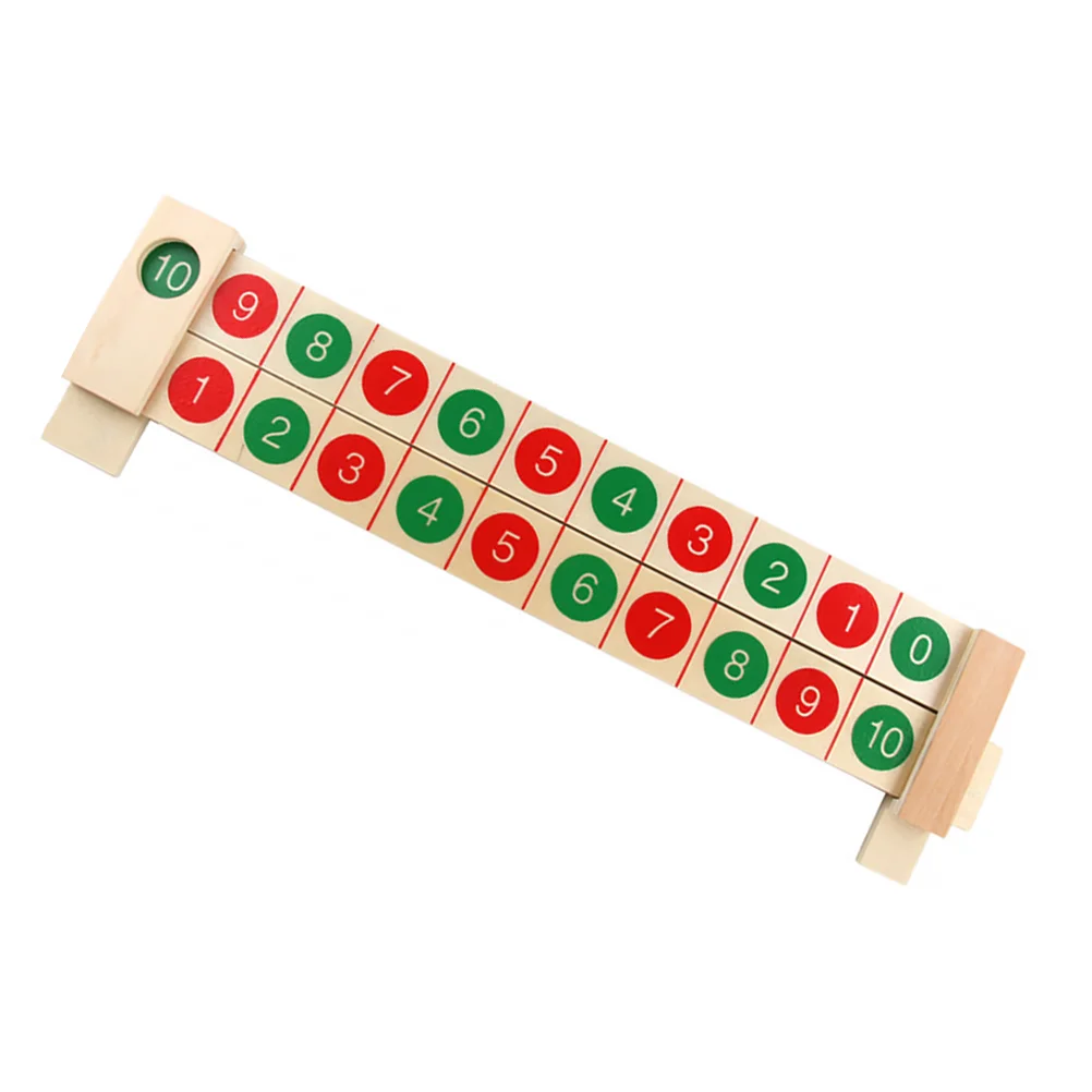 

Ruler Decomposition Toy Math Slide Wooden Educational Montessori Kids Digital Aids Training Numbers Learning Matching Number