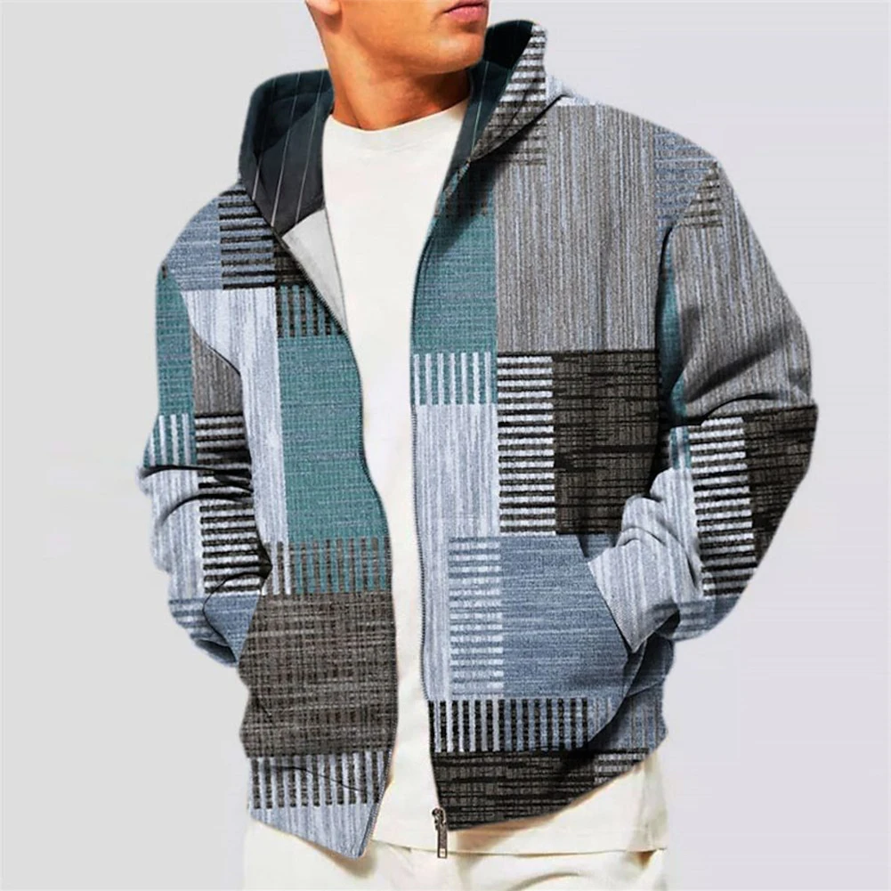 New Men's Striped Pattern Long Sleeve Hooded Sweatshirt Jackets Zip Up Colorblock Sports Hoodies Outwear Coat Tops For Man
New Men's Striped Pattern Long Sleeve Hooded Sweatshirt Jackets Zip Up Colorblock Sports Hoodies Outwear Coat Tops For Man