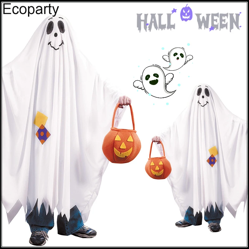 2022 Halloween Children Vampire Ghost Cosplay Costume White Ghost Cape Pumpkin Lantern Suit Carnival Party Dress Up For Kids
2022 Halloween Children Vampire Ghost Cosplay Costume White Ghost Cape Pumpkin Lantern Suit Carnival Party Dress Up For Kids