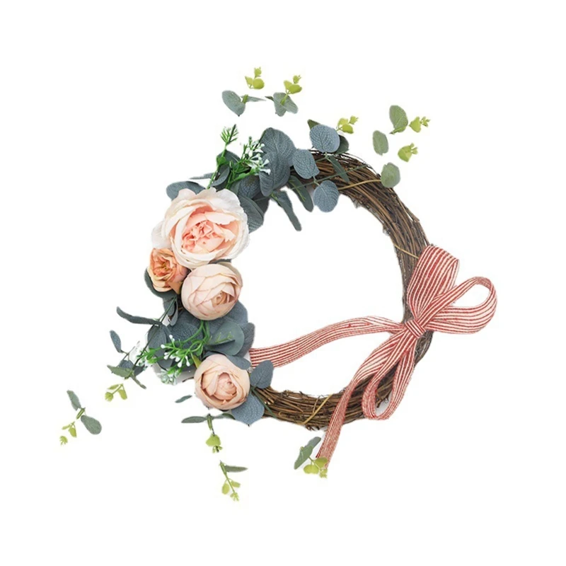 Artificial Silk Ribbon Flower Wreath Half Rattan Circle Hanging Garland for Farmhouse Front Door Decoration Supplies
Artificial Silk Ribbon Flower Wreath Half Rattan Circle Hanging Garland for Farmhouse Front Door Decoration Supplies
