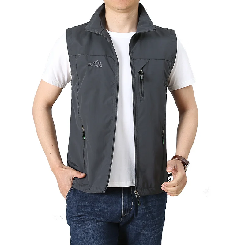 Newest Outdoor Vests Men Thin Casual Wasitcoat Man Vest with Multi-pockets Summer Spring Men Zipper Jackets Men's Waistcoat 5XL
Newest Outdoor Vests Men Thin Casual Wasitcoat Man Vest with Multi-pockets Summer Spring Men Zipper Jackets Men's Waistcoat 5XL
