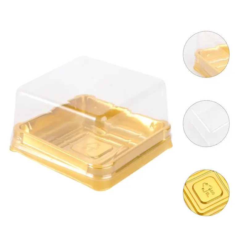 50pcs Plastic Square Moon Cake Boxes Egg-Yolk Puff Container Golden Packing Box (Small)
50pcs Plastic Square Moon Cake Boxes Egg-Yolk Puff Container Golden Packing Box (Small)