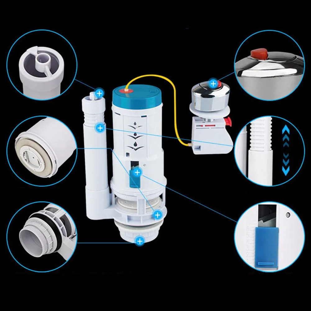 Flush Valve Toilet Flush Valve 190*85mm 1pcs ABS Button Cistern Dual-Push Universal For Most Of Toilets Durable
Flush Valve Toilet Flush Valve 190*85mm 1pcs ABS Button Cistern Dual-Push Universal For Most Of Toilets Durable