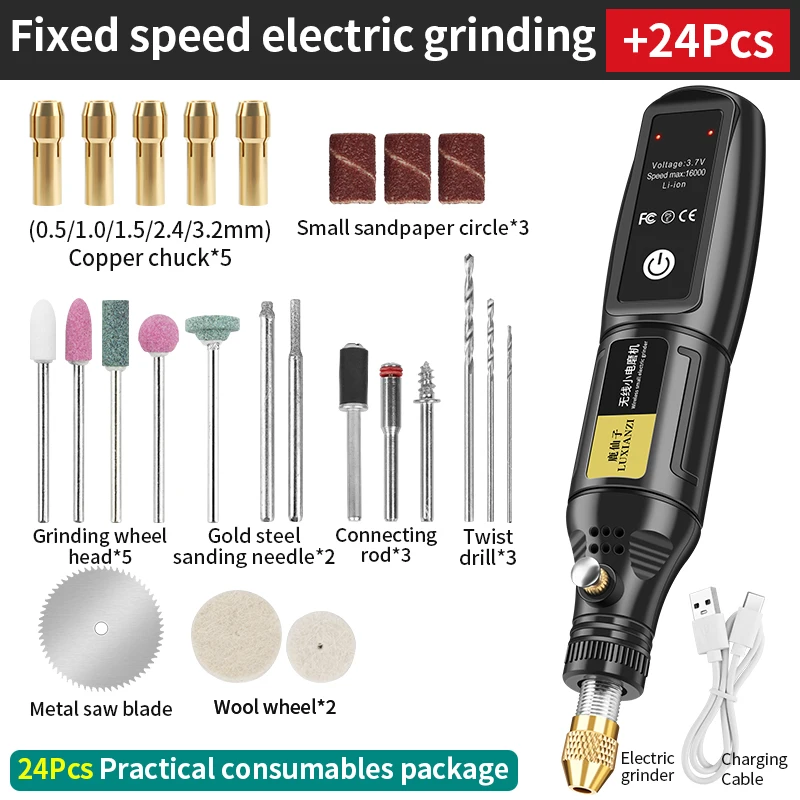 LUXIANZI Беспроводная дрель USB 3,7V
LUXIANZI Беспроводная дрель USB 3,7V