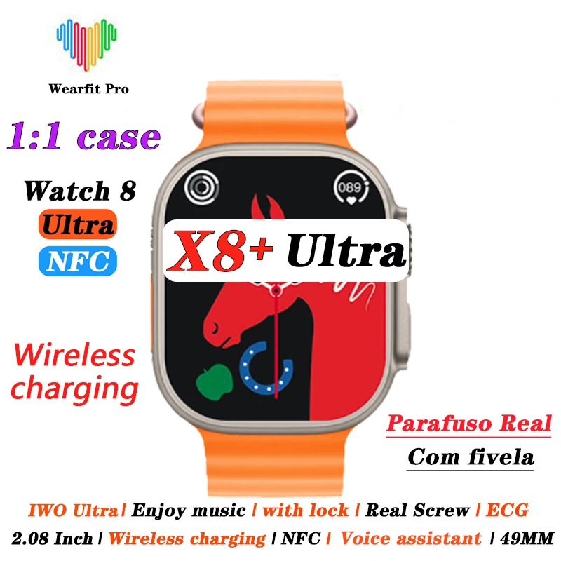 IWO Ultra Smart Watch Men X8 Plus Ultra 49mm NFC 2.08HD Bluetooth Call Wireless Charging Heart Rate Side Key Setting Smart Watch
IWO Ultra Smart Watch Men X8 Plus Ultra 49mm NFC 2.08HD Bluetooth Call Wireless Charging Heart Rate Side Key Setting Smart Watch