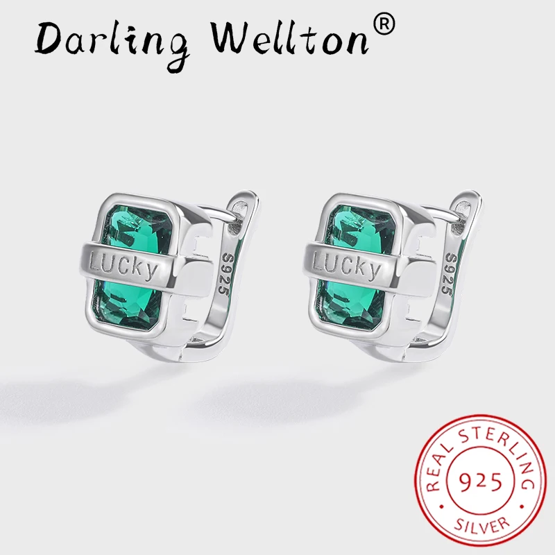 Creative Emerald Lucky Rectangle Full Diamond Stud Earring For Women Green Original Sterling Silver Valentine's Day Gift Jewelry
Creative Emerald Lucky Rectangle Full Diamond Stud Earring For Women Green Original Sterling Silver Valentine's Day Gift Jewelry