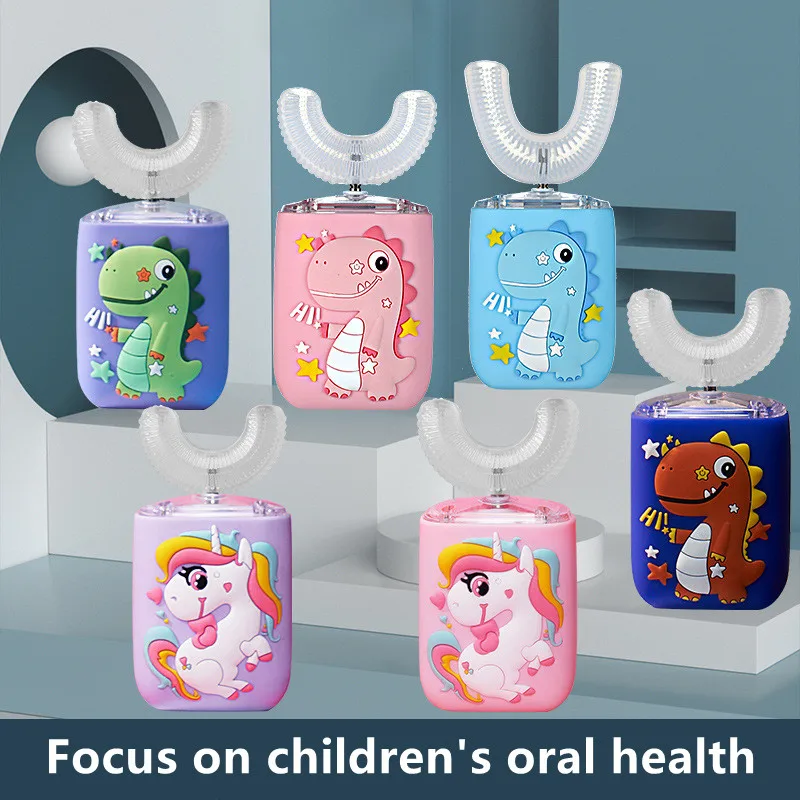 New Smart 360 Degress U Sonic Electric Toothbrush Kids Silicone Automatic Ultrasonic Tooth Brush Children Blue Light Teeth Brush
New Smart 360 Degress U Sonic Electric Toothbrush Kids Silicone Automatic Ultrasonic Tooth Brush Children Blue Light Teeth Brush