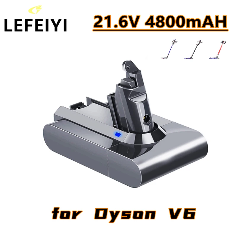 21.6V 4.8Ah Vacuum Cleaner Battery For Dyson V6 Cell DC62 DC59 DC58 SV03 SV04 SV09 Animal、Motorhead、Absolute、Fluffy IL
21.6V 4.8Ah Vacuum Cleaner Battery For Dyson V6 Cell DC62 DC59 DC58 SV03 SV04 SV09 Animal、Motorhead、Absolute、Fluffy IL