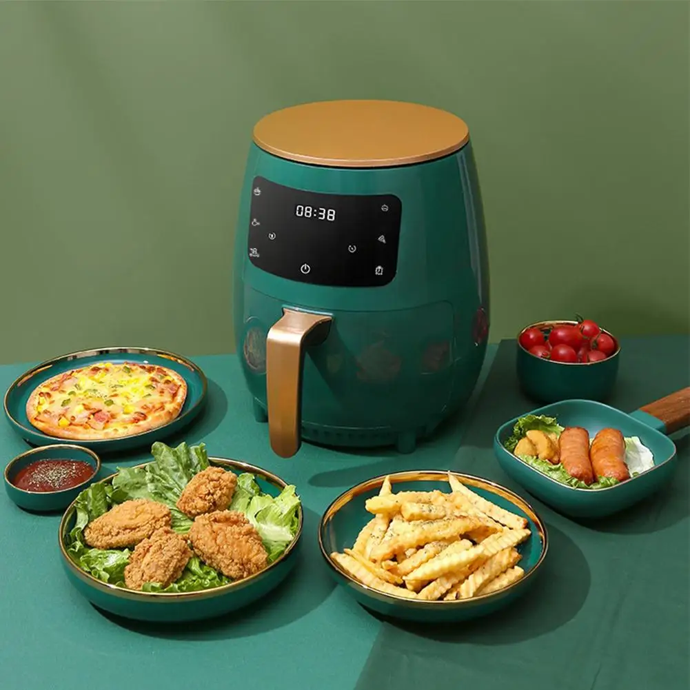4.5L Electric Air Fryer Oven Metal Multifunctional Household Non-fume Touch Screen Smart Oven Bake Machine For Home Cooking
4.5L Electric Air Fryer Oven Metal Multifunctional Household Non-fume Touch Screen Smart Oven Bake Machine For Home Cooking