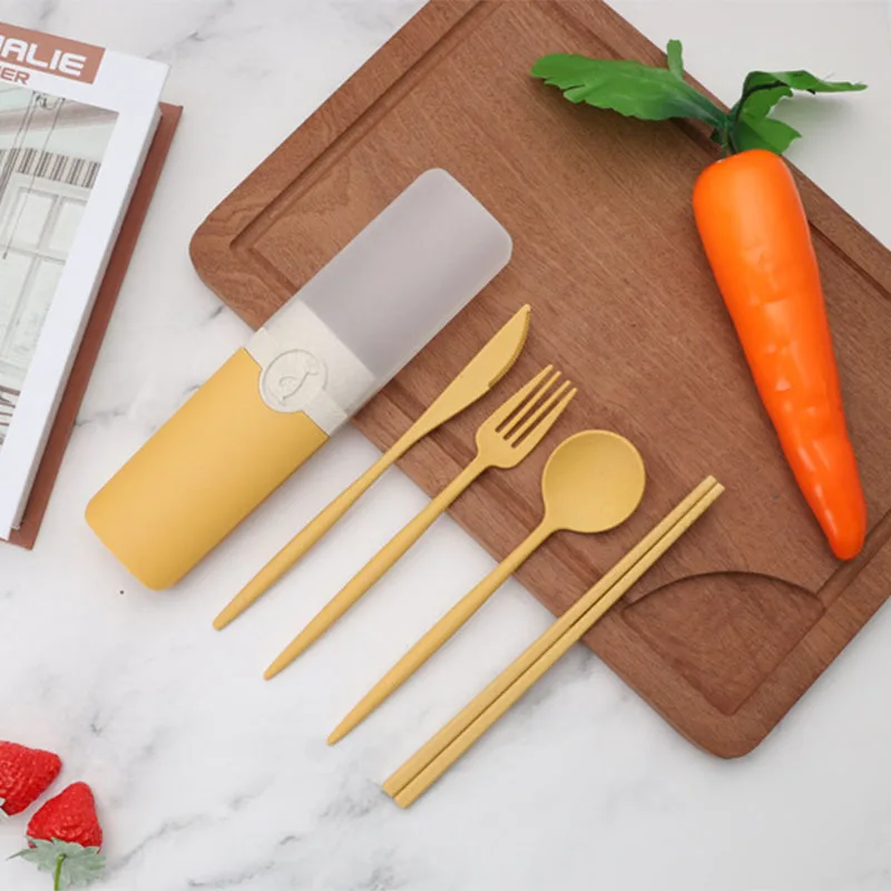 Набор столовых приборов из пшеничной соломы, 4 шт./компл. 
Набор столовых приборов из пшеничной соломы, 4 шт./компл.