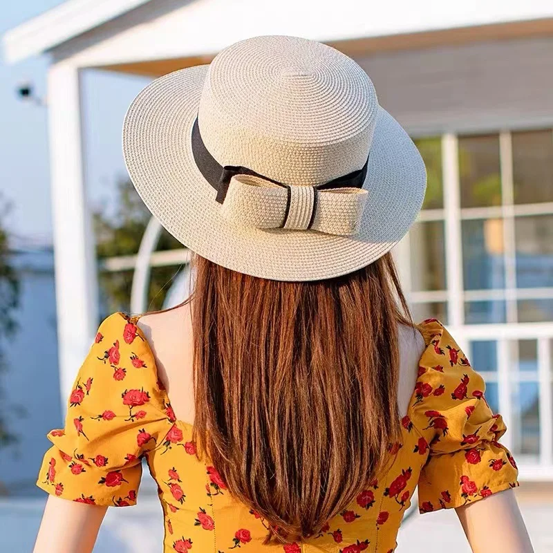 Straw Hats Pork Pie Fedora Hat Women's Outdoor Big Bow Decoration Hat With Shell UV Sun Protection Travel Straw Hats For Ladies 
Straw Hats Pork Pie Fedora Hat Women's Outdoor Big Bow Decoration Hat With Shell UV Sun Protection Travel Straw Hats For Ladies