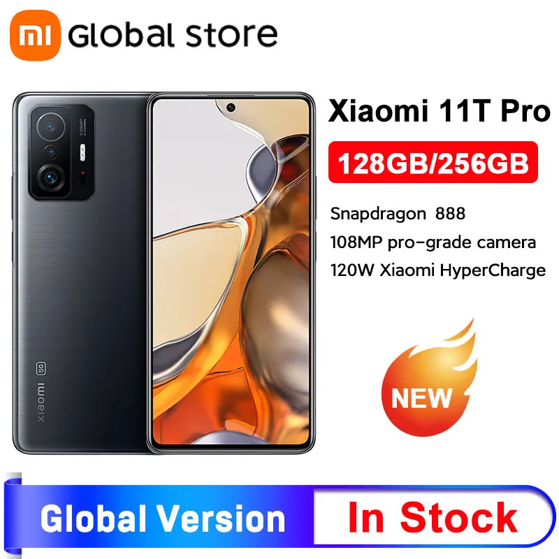 Global Version Xiaomi 11T Pro Smartphone 128G/256G Flagship Snapdragon 888 Octa Core 108MP Camera 120Hz AMOLED 120W HyperCharge
Global Version Xiaomi 11T Pro Smartphone 128G/256G Flagship Snapdragon 888 Octa Core 108MP Camera 120Hz AMOLED 120W HyperCharge