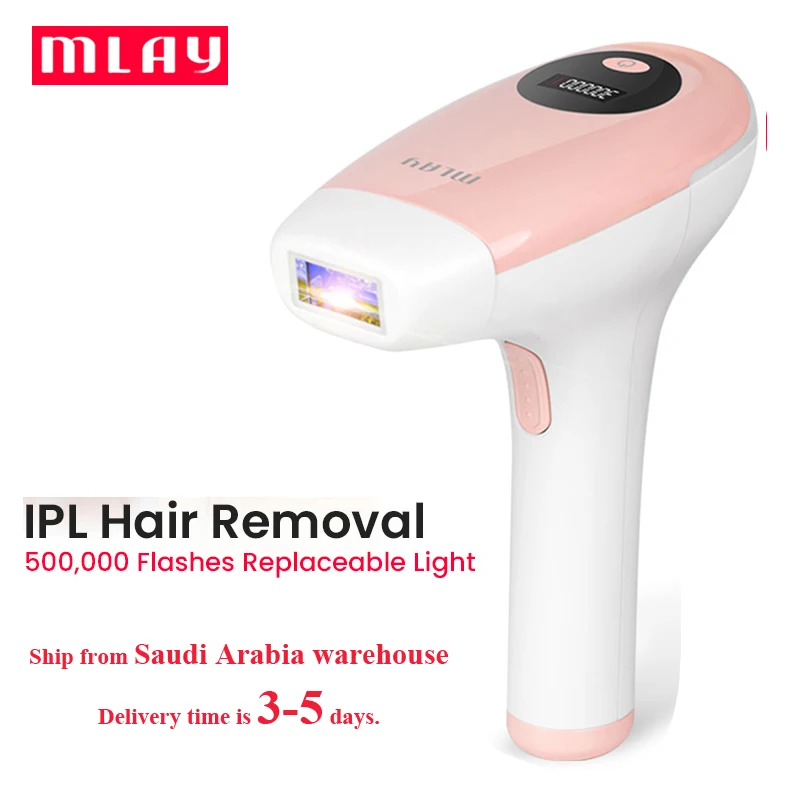 

Mlay T2 Epilator Hair Removal IPL Laser Epilator 500000 Flashes Permanent Electric Depilador Razor Safe For Face Arm Bikini Leg