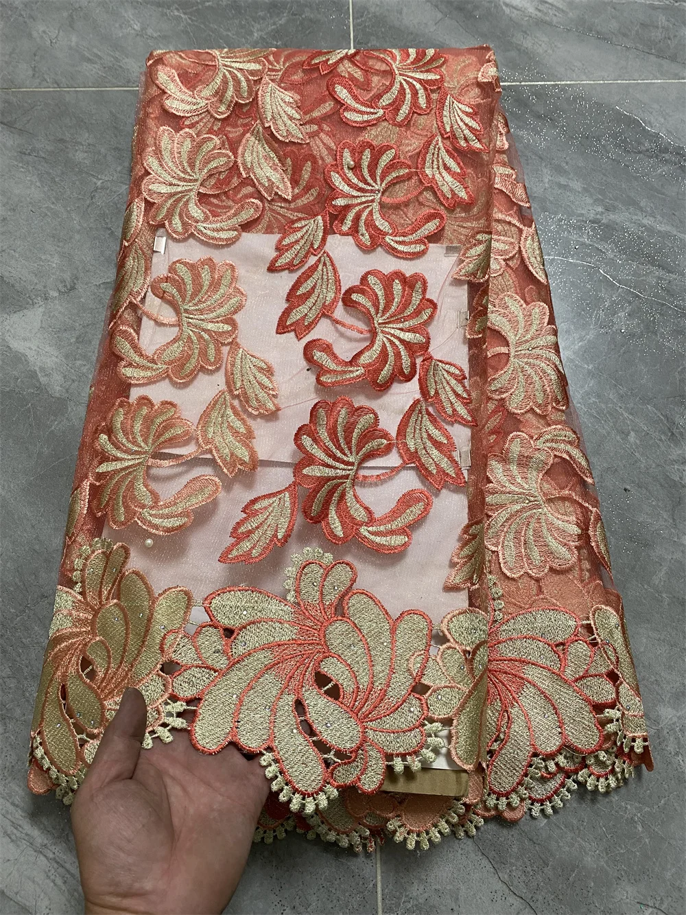 French Lace Fabric Cord Embroidered African Tulle Lace Fabric 5 Yards Nigerian Lace For Wwomen Dress
French Lace Fabric Cord Embroidered African Tulle Lace Fabric 5 Yards Nigerian Lace For Wwomen Dress