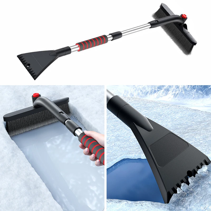 Вращающийся скребок для автомобиля со съемной щеткой, инструмент для удаления снега на лобовом стекле и пыли, телескопическая ручка из сплава
Вращающийся скребок для автомобиля со съемной щеткой, инструмент для удаления снега на лобовом стекле и пыли, телескопическая ручка из сплава