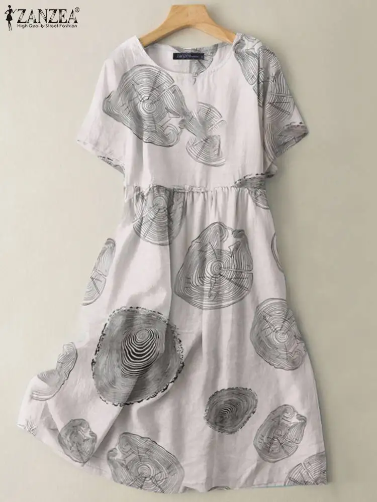 Элегантные женские Ретро Платья-макси с принтом ZANZEA, повседневные летние платья, халаты с коротким рукавом, богемный праздничный свободный ... 
Элегантные женские Ретро Платья-макси с принтом ZANZEA, повседневные летние платья, халаты с коротким рукавом, богемный праздничный свободный ...