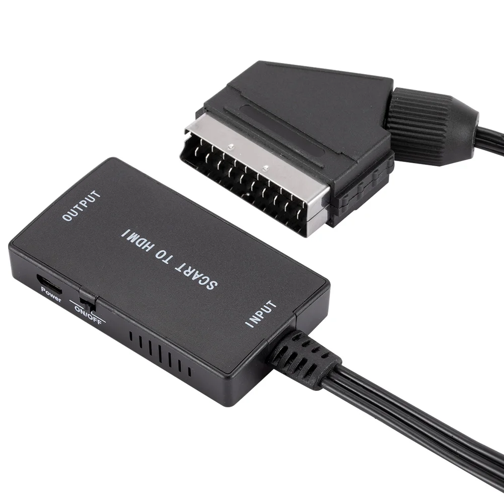 SCART to HDMI-compatible Cable Converter Video Adapter Video Audio Vídeo Adapter with USB Cable for HDTV Sky Set-top Box Cables
SCART to HDMI-compatible Cable Converter Video Adapter Video Audio Vídeo Adapter with USB Cable for HDTV Sky Set-top Box Cables