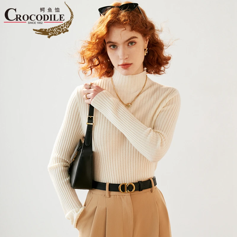 Crocodile 2022 Cashmere Pull Knitted Sweater Autumn Winter Clothese Turtleneck Solid White Color Soft Warm Jumper Women Sweater
Crocodile 2022 Cashmere Pull Knitted Sweater Autumn Winter Clothese Turtleneck Solid White Color Soft Warm Jumper Women Sweater
