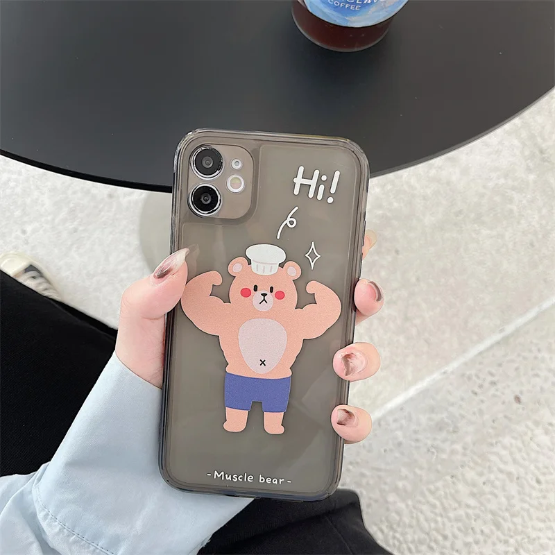 For iphone 11 12 13 Pro Max XR X Xs 6 7 8 Plus Phone Case Personality Cute Cartoon Bear Transparent Black Soft Anti-drop Shell
For iphone 11 12 13 Pro Max XR X Xs 6 7 8 Plus Phone Case Personality Cute Cartoon Bear Transparent Black Soft Anti-drop Shell