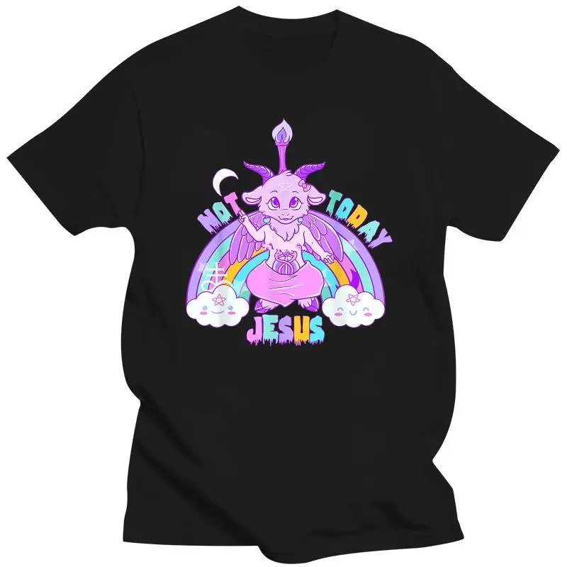 

Not Today Baphomet Jesus Kawaii Cute Pastel Atheist Satan T-Shirt