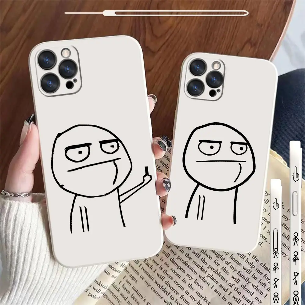 Cartoon Cute Funny Man Middle Finger Phone Case For Apple iPhone 14 13 12 11 Pro Max Mini X XS XR SE 7 8 Plus Liquid Rope Cover
Cartoon Cute Funny Man Middle Finger Phone Case For Apple iPhone 14 13 12 11 Pro Max Mini X XS XR SE 7 8 Plus Liquid Rope Cover