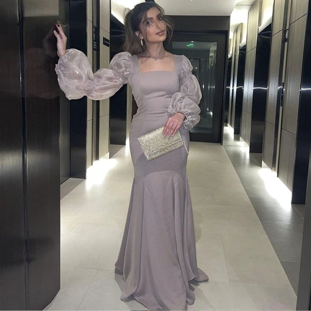 Lovestory Organza Puffy Long Sleeves Evening Dresses Square Neck Sexy Backless Ladies Dresses for Special Occasions Mermaid Prom
Lovestory Organza Puffy Long Sleeves Evening Dresses Square Neck Sexy Backless Ladies Dresses for Special Occasions Mermaid Prom