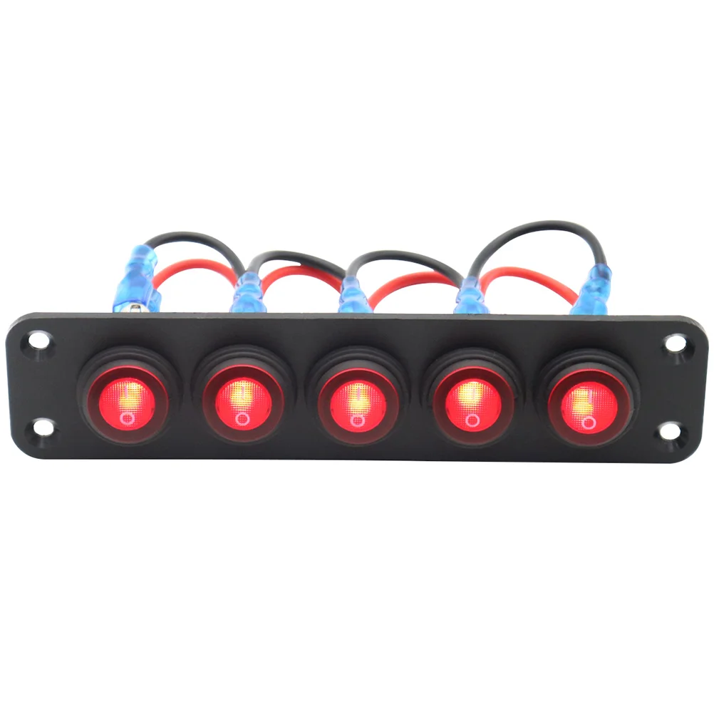 Rocker Switch Panel 5 Gangs Rocker Switch Car Marine Pre-wired Switch Panel
Rocker Switch Panel 5 Gangs Rocker Switch Car Marine Pre-wired Switch Panel