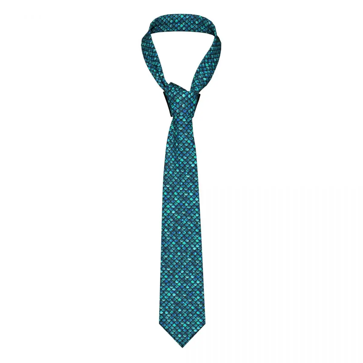 

Русалка весы Галстук бирюзовый синий животный принт аксессуары мужской шейный галстук винтажная блузка 8 см деловой ГАЛСТУК