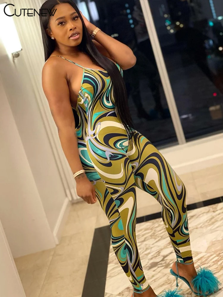 Cutenew Aesthetic Printing Silky Spaghetti Strap Skinny Jumpsuit Women Fashion Sexy Backless Stretch Slim Casual Lady Streetwear
Cutenew Aesthetic Printing Silky Spaghetti Strap Skinny Jumpsuit Women Fashion Sexy Backless Stretch Slim Casual Lady Streetwear