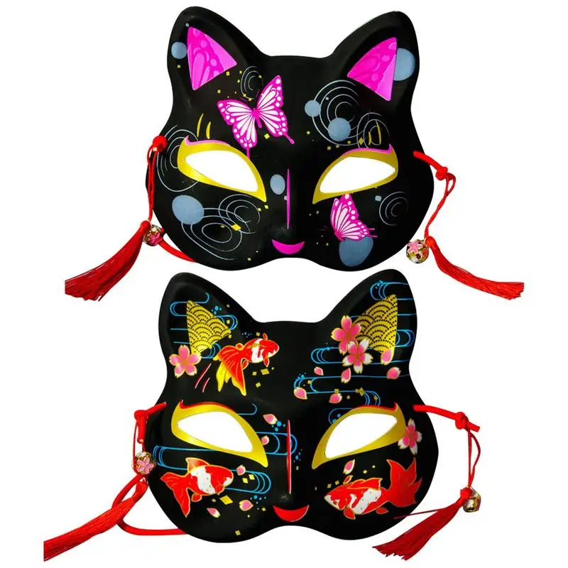 Japanese cat face masque adjustable elastic band Festive Cat mask Color Painted Foxes Face Cover Halloween Festival Cosplay Prop
Japanese cat face masque adjustable elastic band Festive Cat mask Color Painted Foxes Face Cover Halloween Festival Cosplay Prop