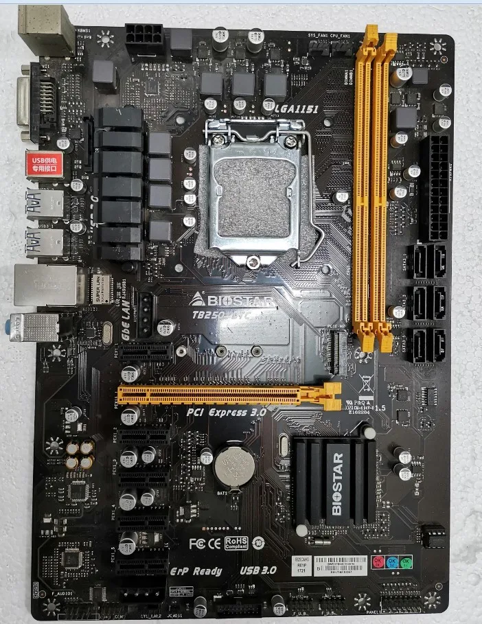 Для BIOSTAR TB250-BTC B150M H170 H110 основная плата 1151 контактов поддержка 6-го поколения 7-го