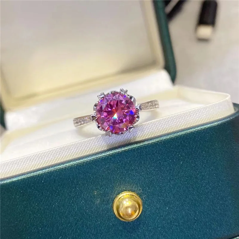 Pink Moissanite Wedding Rings for Women Diamond Real S925 Sterling Silver 18K Gold Plated Fine Jewelry Drop Shipping
Pink Moissanite Wedding Rings for Women Diamond Real S925 Sterling Silver 18K Gold Plated Fine Jewelry Drop Shipping
