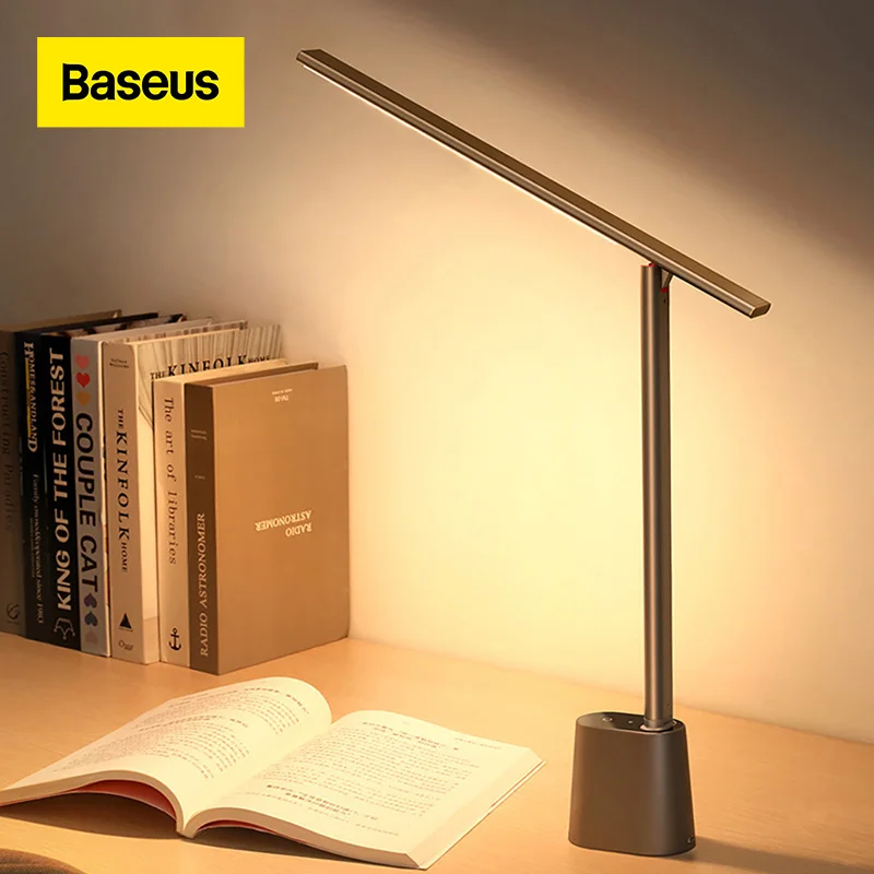 

Baseus LED Desk Lamp Smart Adaptive Brightness Eye Protect Study Office Foldable Table Lamp Dimmable Bedside Reading Book Light