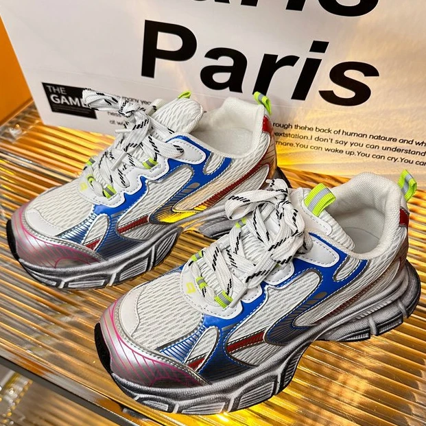 New Fashion Thick-soled Women Sneakers Round Toe Lace-up Non-slip Women Sports Shoes Women Mixed Colors Breathable Casual Shoes
New Fashion Thick-soled Women Sneakers Round Toe Lace-up Non-slip Women Sports Shoes Women Mixed Colors Breathable Casual Shoes