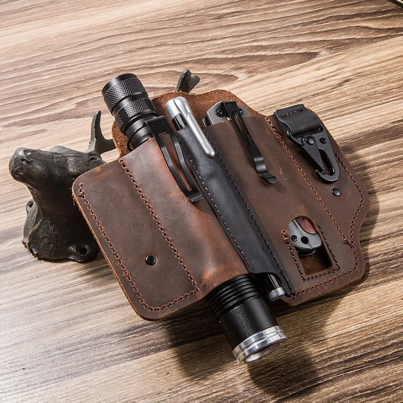 With Buckle Outdoor Portable Tactical Multifunction Belt Holster Genuine Cowhide Leather Pocket EDC Multitool Sheath Hunting Bag
With Buckle Outdoor Portable Tactical Multifunction Belt Holster Genuine Cowhide Leather Pocket EDC Multitool Sheath Hunting Bag
