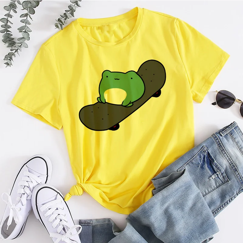 Skateboard Frog Fashion Long Sleeve T-shirt Korean Simple Oversized Graphic Tees Women Shirts Leisure Plaid Patchwork T Shirt
Skateboard Frog Fashion Long Sleeve T-shirt Korean Simple Oversized Graphic Tees Women Shirts Leisure Plaid Patchwork T Shirt
