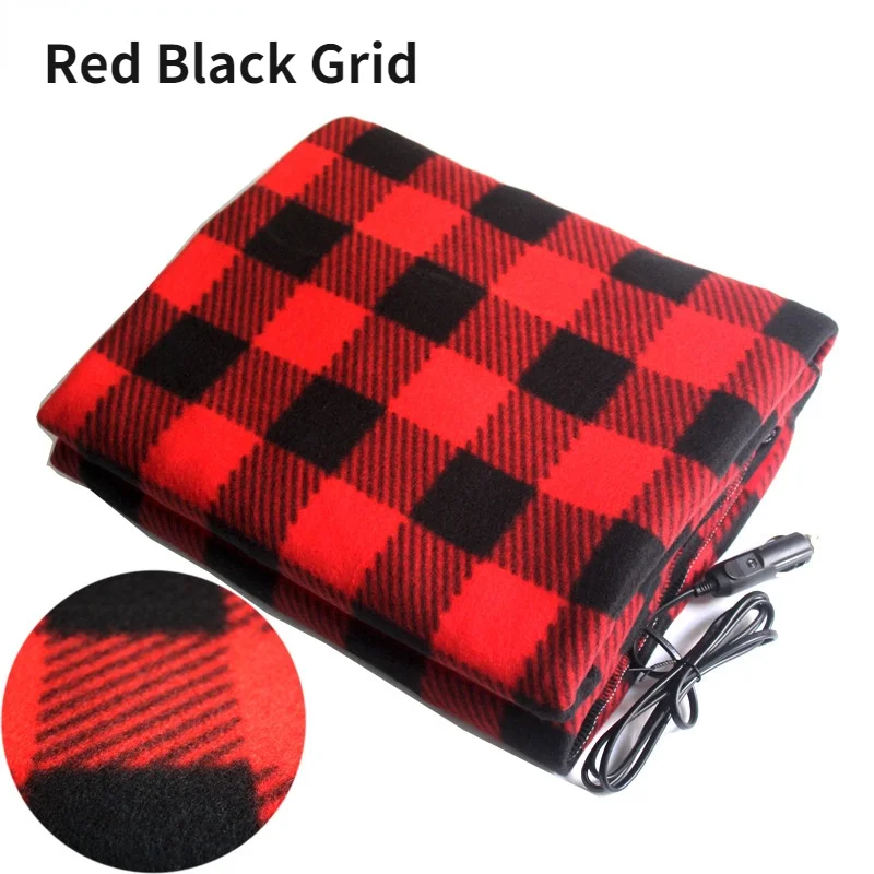 

150 * 110cm 12V Car Electric Blanket Brushed Fleece Warmth Foldable Plush Pad Winter Heating and Warmth Products Direct Sales