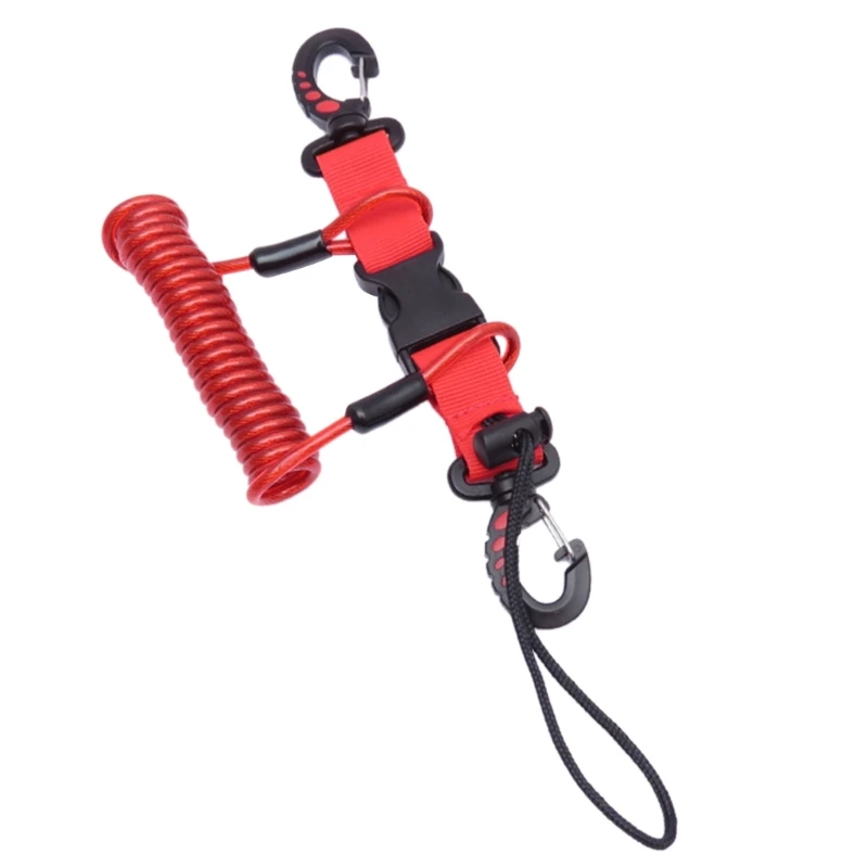 Scubas Diving Lanyard Heavy Duty Stainless Steel Spring Coiled Lanyard with Quick Release Buckle for Cameras, Dive Light
Scubas Diving Lanyard Heavy Duty Stainless Steel Spring Coiled Lanyard with Quick Release Buckle for Cameras, Dive Light