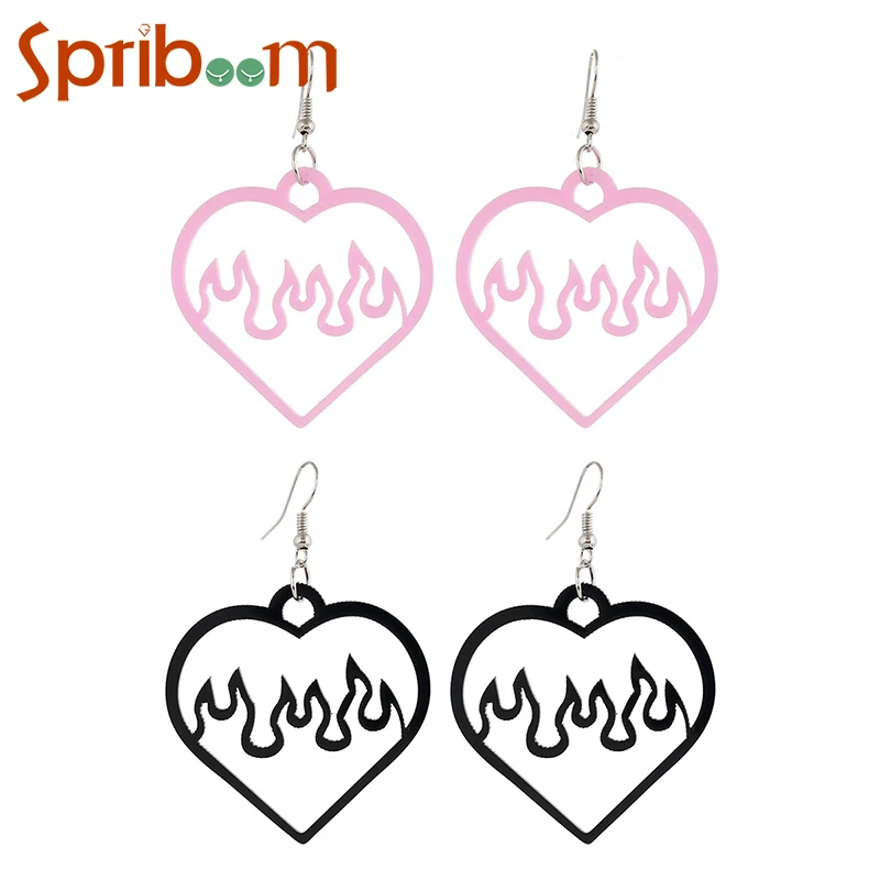 Hollow Out Heart Flame Earrings for Women Girls Acrylic Geometric Funny Dangle Drop Earring Punk Jewelry Gothic Accessories Gift
Hollow Out Heart Flame Earrings for Women Girls Acrylic Geometric Funny Dangle Drop Earring Punk Jewelry Gothic Accessories Gift